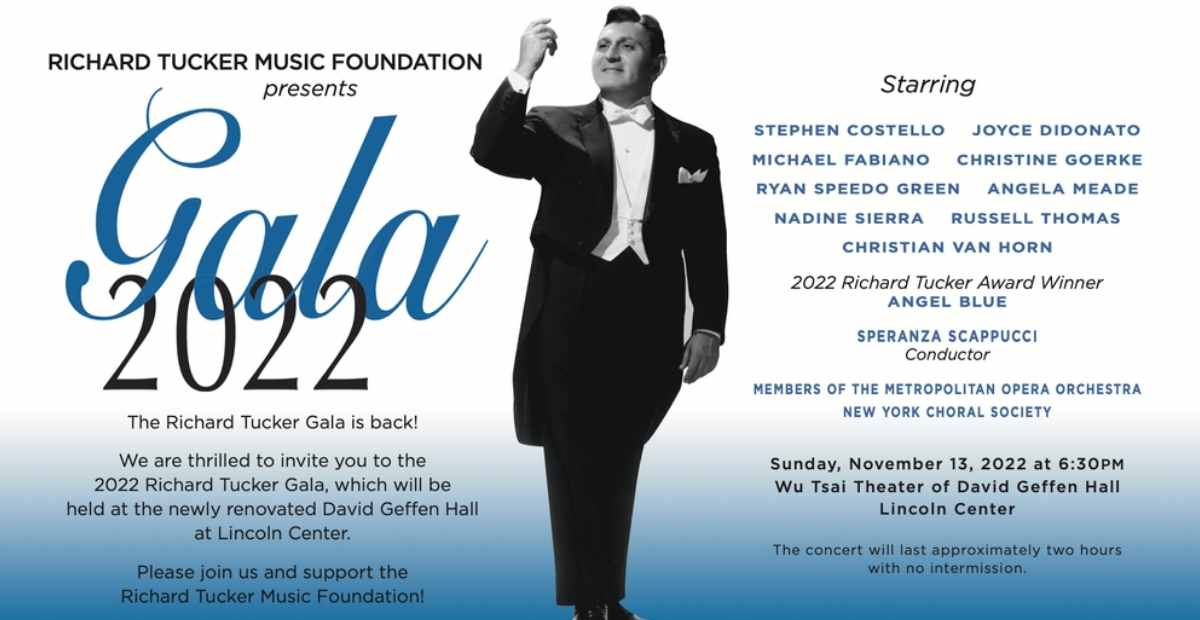 Richard Tucker Music Foundation Gala The New York Choral Society